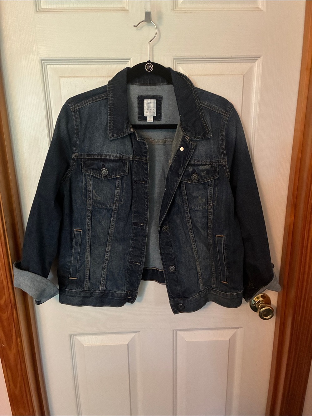 LC Lauren Conrad Dark Blue Denim Jean Jacket